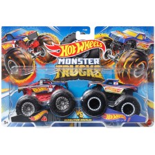 Комплект бъгита Hot Wheels Monster Trucks - Hot Wheels 4 & Hot Wheels 1, 1:64 -1